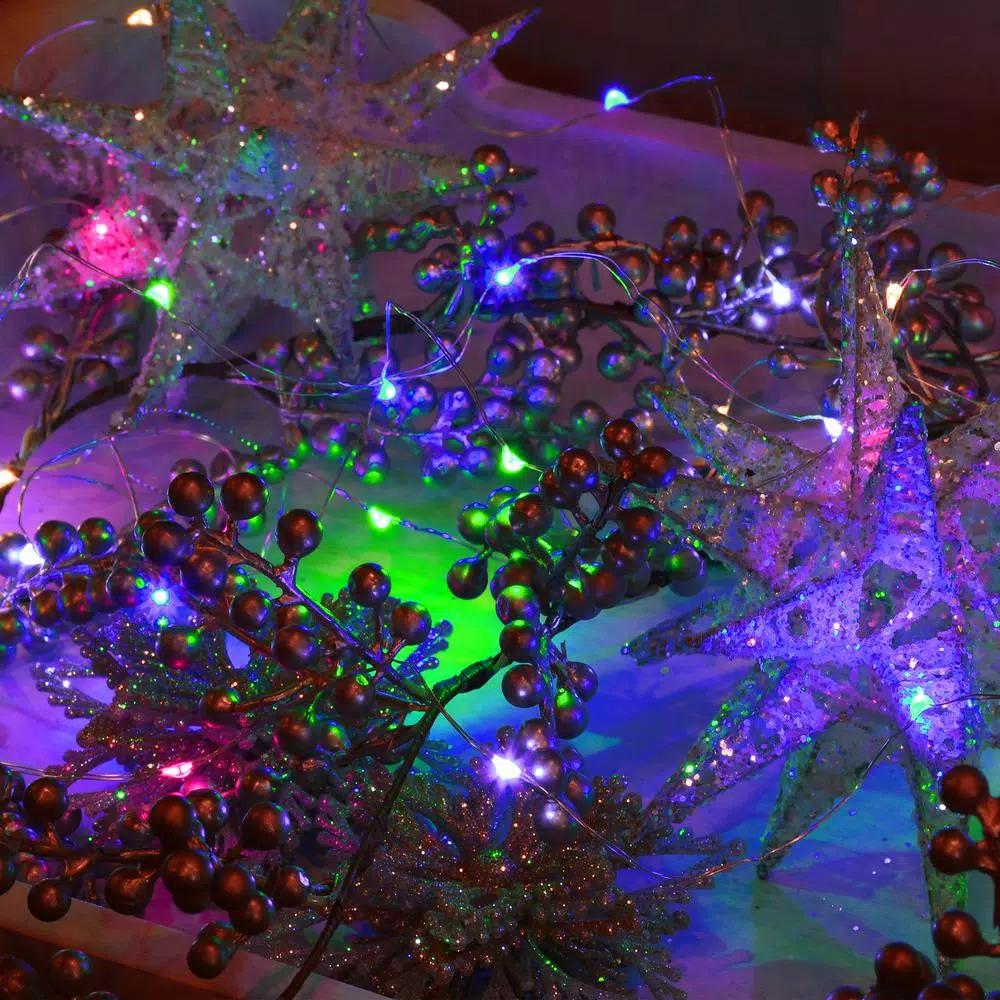LUMABASE 6-Pack Multi-Color LED Fairy String Lights, 20-Light Waterproof Battery Operated Micro Dot Lights
