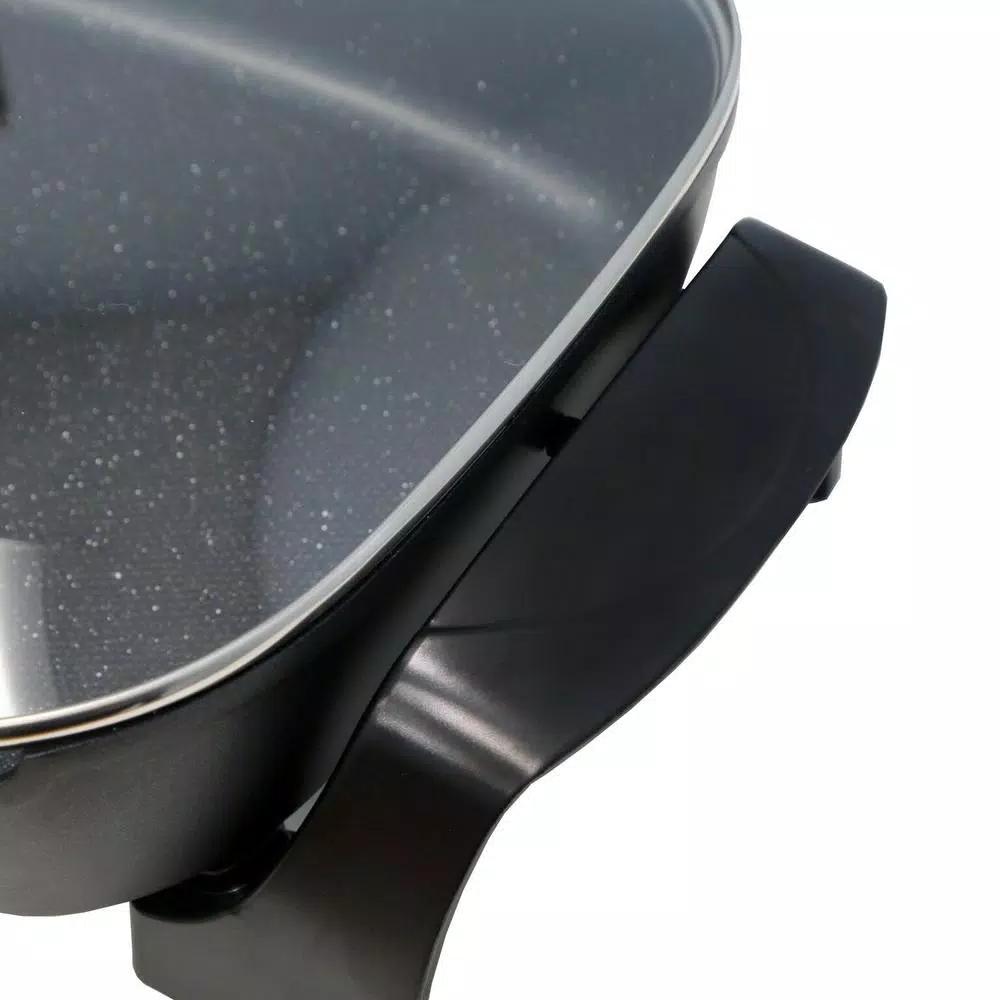 Elite Platinum 8 Qt. Jumbo Electric Skillet, 16 in. x 13 in. Non-Stick Stone Finish