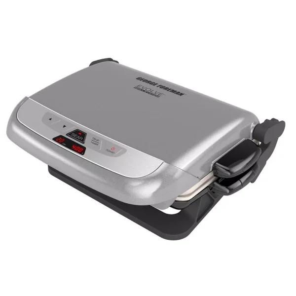 George Foreman Evolve 144 sq. in. Platinum Indoor Grill System with Ceramic and Waffle Plates