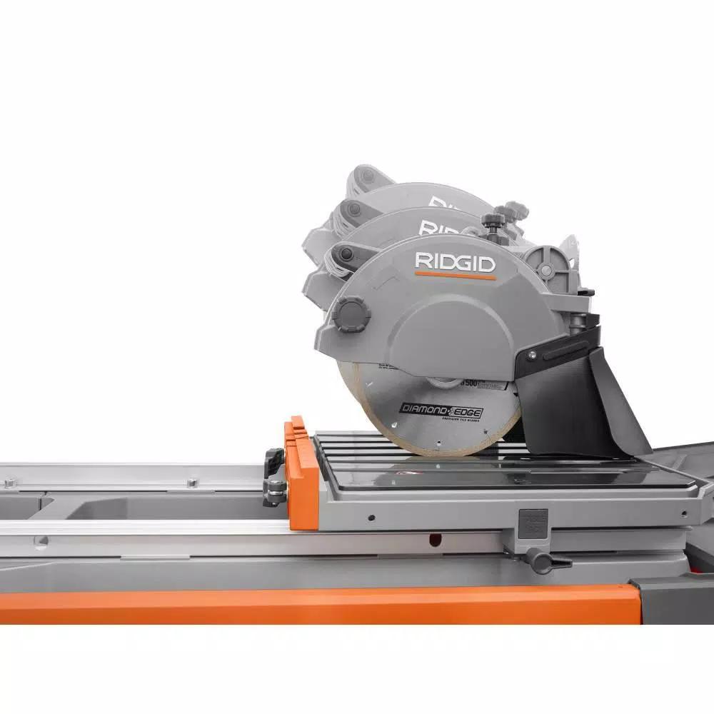 RIDGID 8 in. Wet Tile Saw with Stand, 12 Amp Corded Tile Saw with Extended Rip Capacity