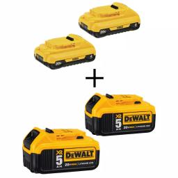 DEWALT 20V MAX Lithium-Ion Battery Pack Bundle (4.0 Ah 2-Pack & 5.0 Ah 2-Pack) thumbnail 1
