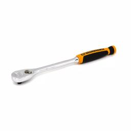 GEARWRENCH 1/4 in. Drive 90 Tooth Teardrop Ratchet, 8 in. L, Dual Material Handle thumbnail 1