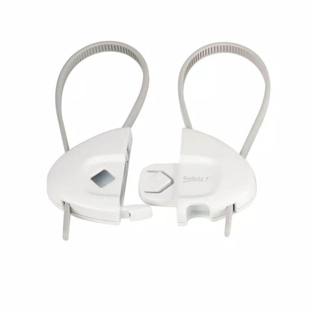 Safety 1st Cabinet Flex Locks, 2-Pack Child Safety Cabinet Locks for Handles and Knobs