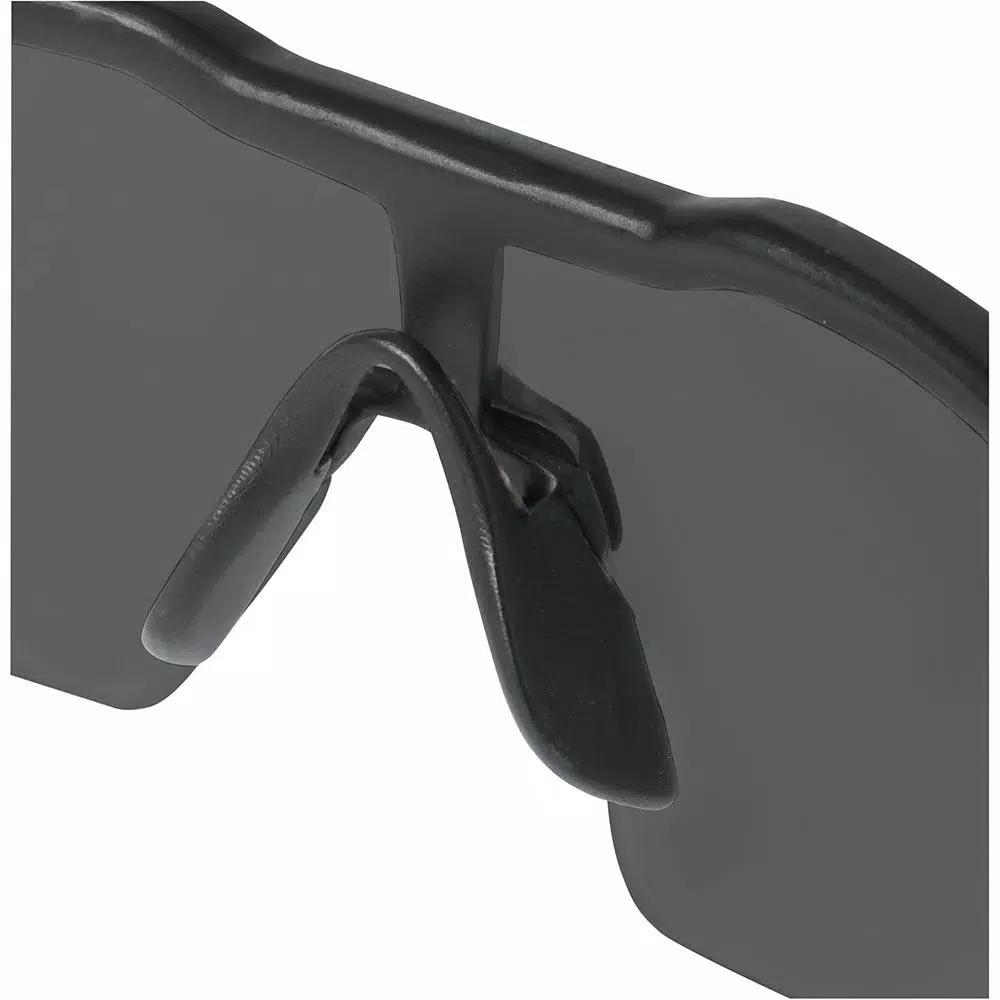 Milwaukee Safety Glasses with Tinted Lenses and Corded Red Reusable Earplugs (4-Piece Set)