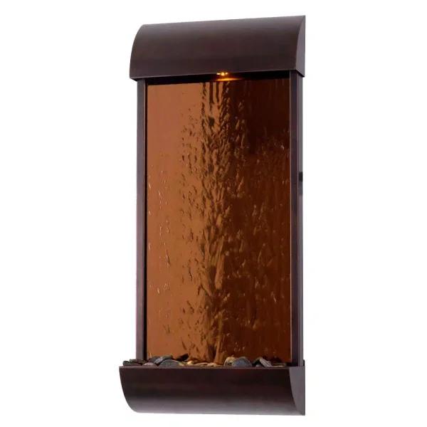 Kenroy Home Vale 33 in. Steel Bronze and Copper Wall Fountain with LED Lighting