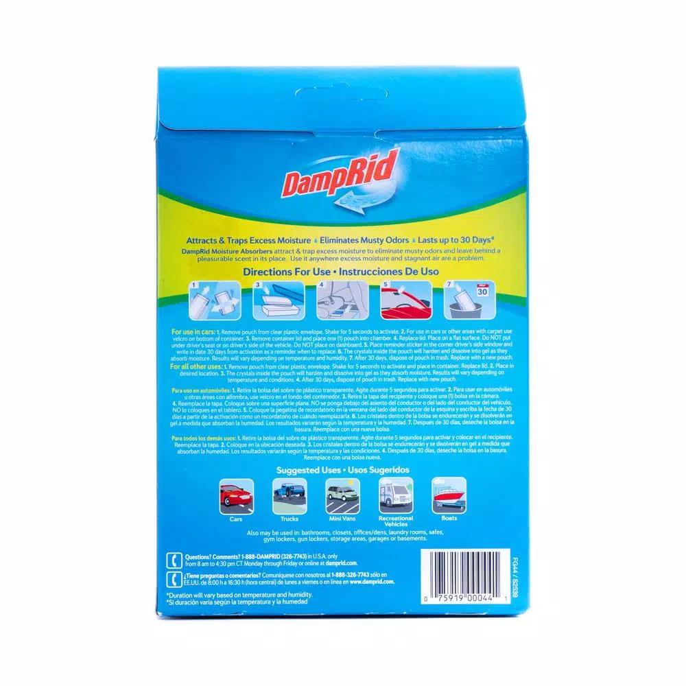 DampRid Low Profile Refillable Moisture Absorber, 10.5 oz, Fresh Scent