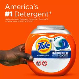 Tide Heavy Duty 10X Hygienic Clean Power Pods Laundry Detergent, Original Scent, 21-Count (4-Pack) thumbnail 9