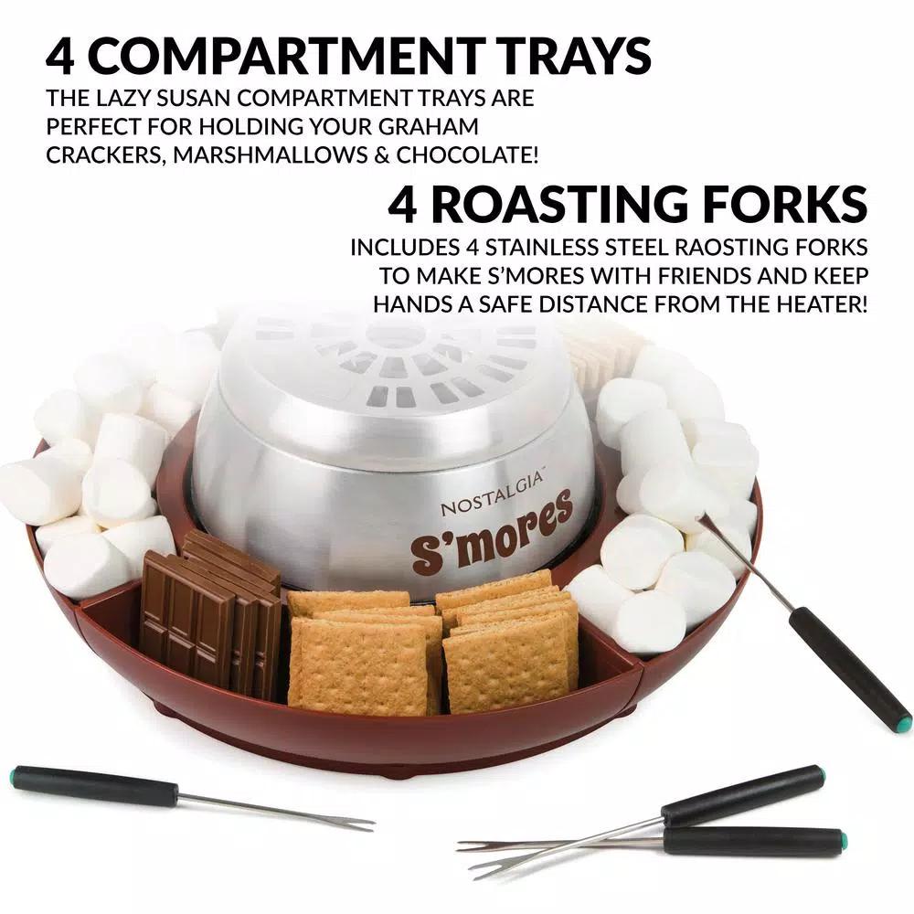 Nostalgia LSM400 Electric Stainless Steel S'mores Maker, Brown