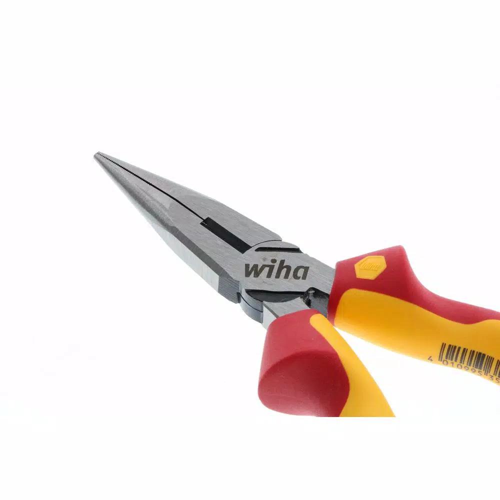 Wiha Insulated Industrial Long Nose Pliers, 1000V AC Rated