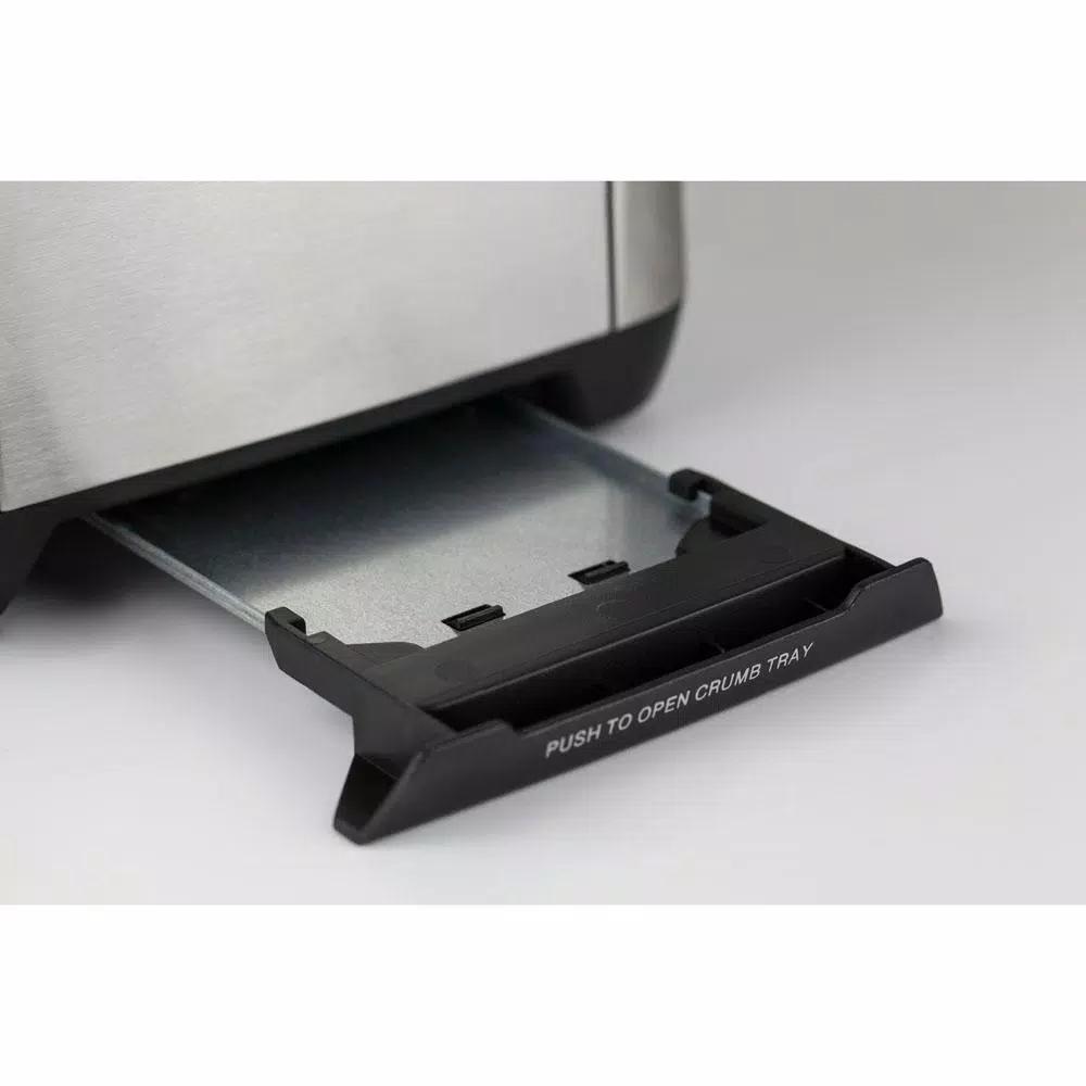 CASO Design Inox 2-Slice Stainless Steel Wide Slot Toaster with LED Display