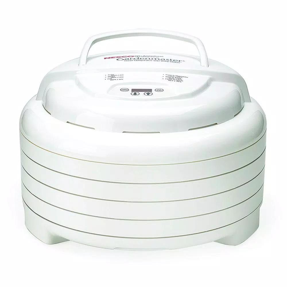 Nesco FD-1040 Gardenmaster Digital Pro Food Dehydrator, 1000W, 4-Tray Expandable White