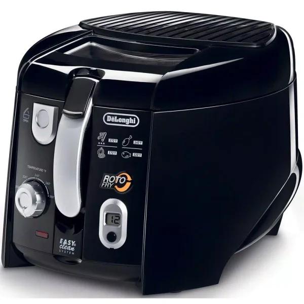 DeLonghi De'Longhi Roto Fry Cool Touch Low Oil Deep Fryer, 1.2L Capacity, Black
