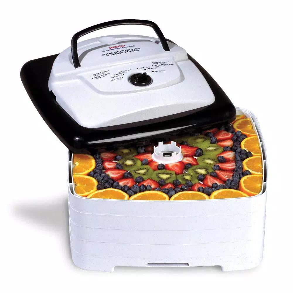 Nesco Square 4-Tray White Food Dehydrator and Jerky Maker, 700W