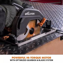 Evolution Power Tools 15 Amp 7-1/4 in. Corded Circular Track Saw Kit with 40 in. Track and Multi-Material Blade thumbnail 8