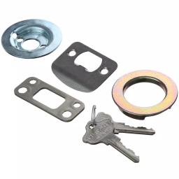 Baldwin Prestige Wesley Single Cylinder Satin Nickel Handleset with Arch Rose Carnaby Knob and SmartKey Security thumbnail 4