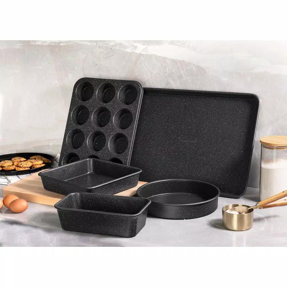 GRANITESTONE Pro 0.8mm Gauge Titanium Diamond Infused Non-Stick 5 Piece Granite Stone Bakeware Set