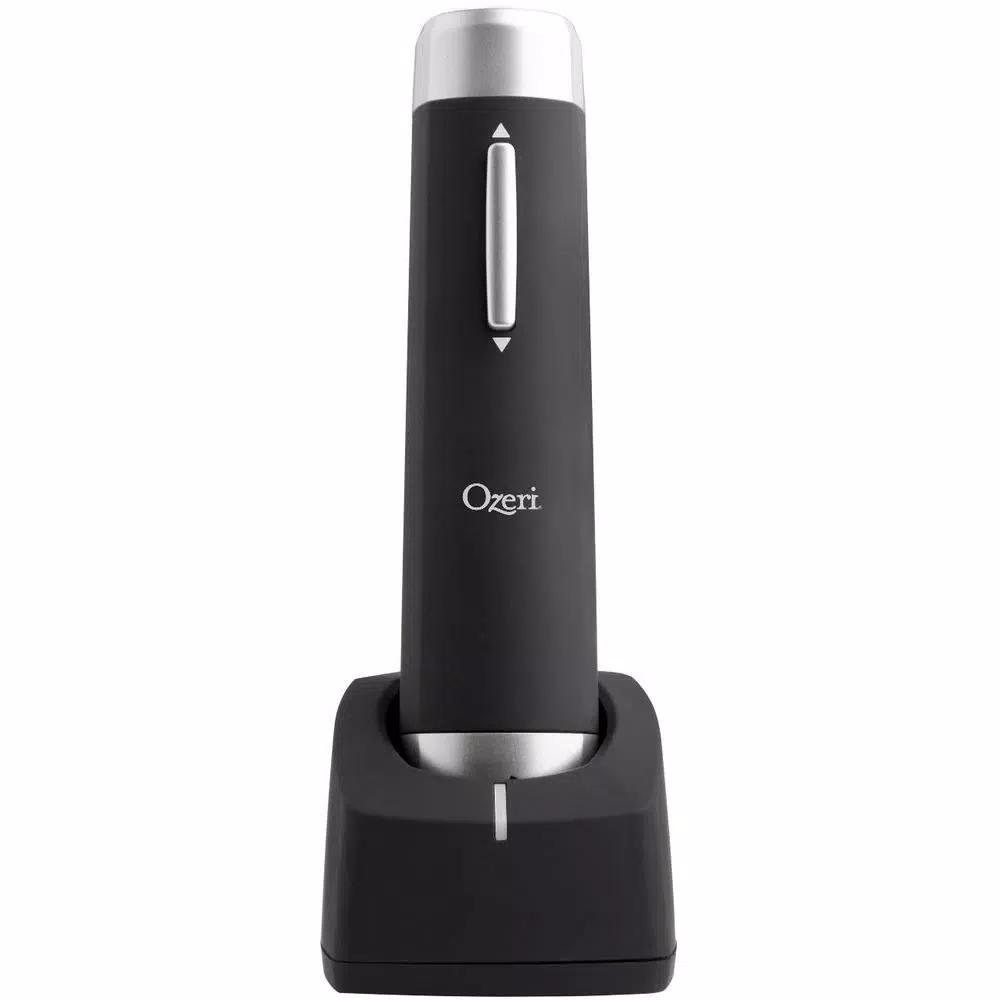Ozeri Prestige Electric Wine Bottle Opener Set with Recharging Stand, Aerating Pourer and Foil Cutter