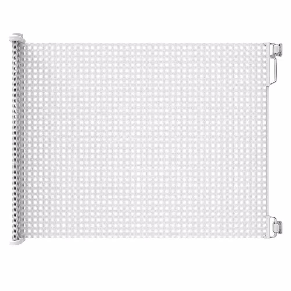 Perma Child Safety Extra Tall & Extra Wide Outdoor Retractable Gate, 41 in. H x 71 in. W, White