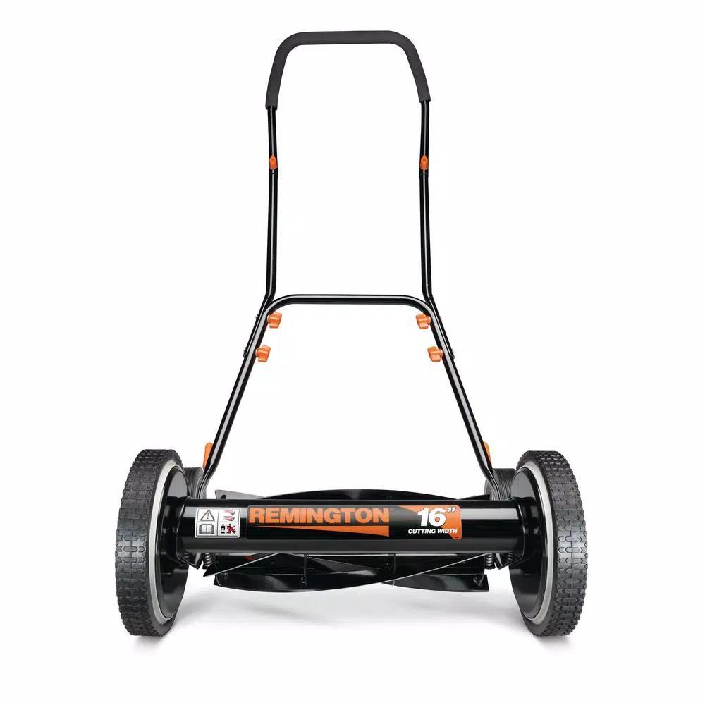 Remington 16 in. Manual Walk Behind Reel Lawn Mower with 9-Position Height Adjustment