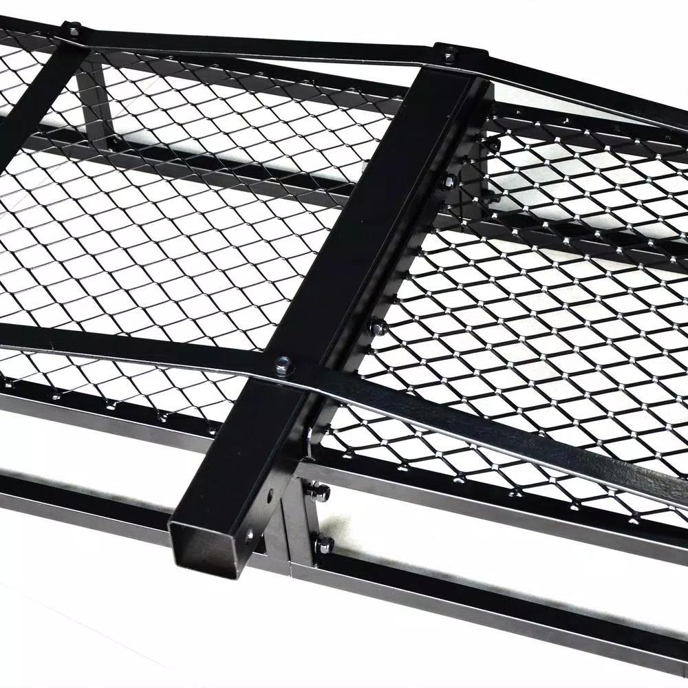 Max Load 500 lb. Capacity 58 in. x 17 in. Steel Folding Hitch Cargo Carrier for 2 in. Receiver