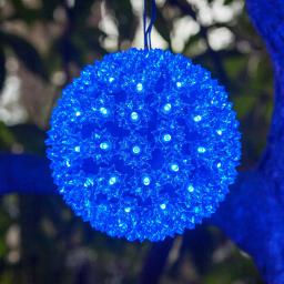 Wintergreen Lighting 7.5 in. Blue LED Starlight Sphere Decorative Light Orb with 120 Mini Lights thumbnail 2