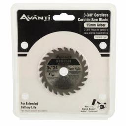 Avanti 3-3/8 in. x 24-Teeth Carbide Reinforced Finish Circular Saw Blade thumbnail 3