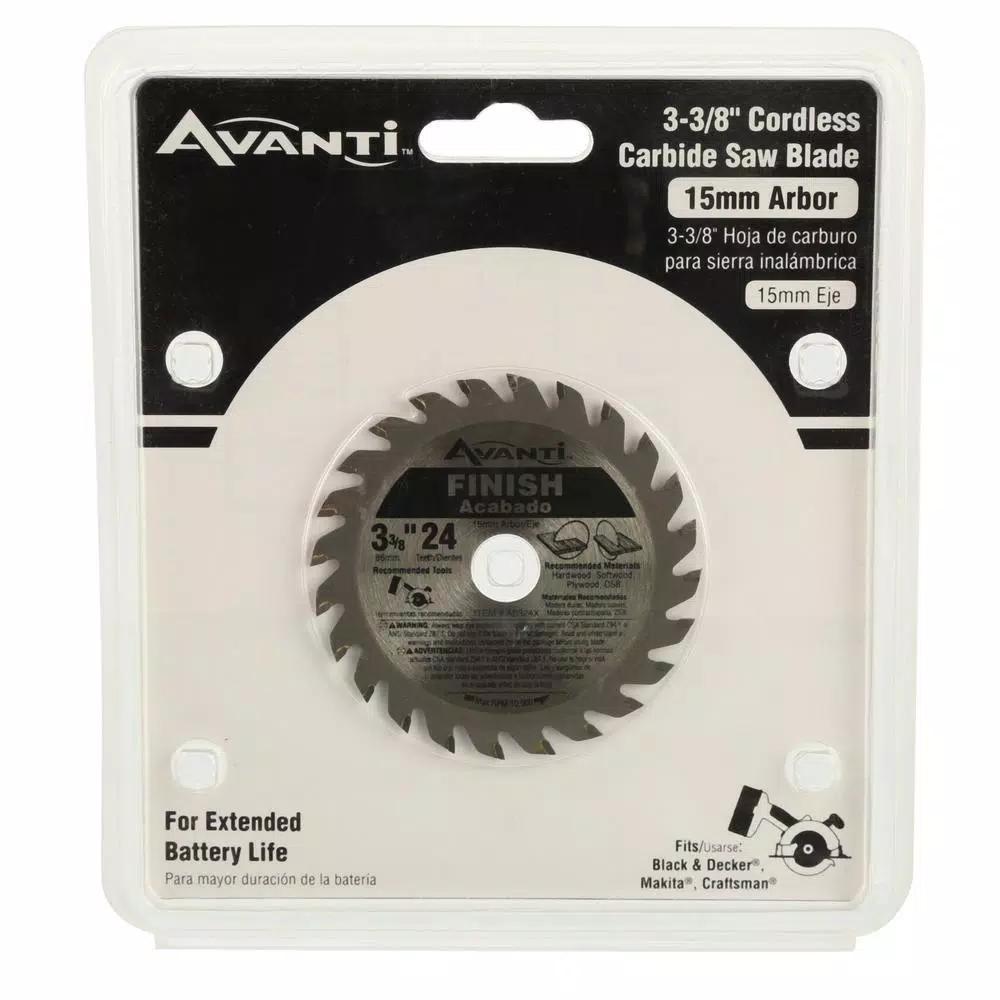 Avanti 3-3/8 in. x 24-Teeth Carbide Reinforced Finish Circular Saw Blade