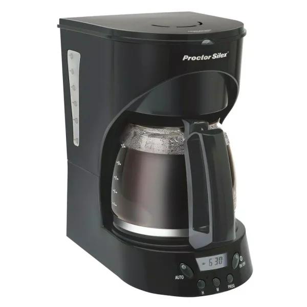 Proctor Silex 12-Cup Programmable Drip Coffee Maker, Black