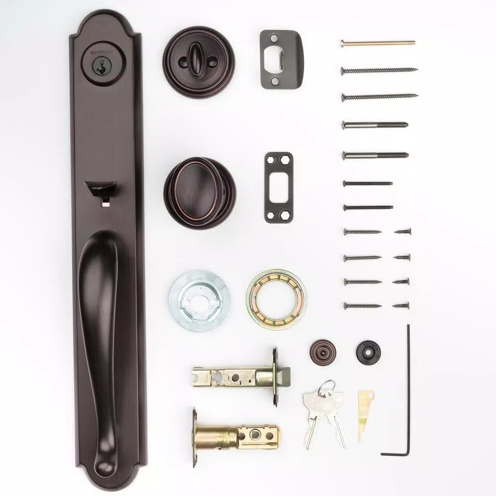 Baldwin Prestige Bighorn Single Cylinder Venetian Bronze Handleset with Carnaby Knob and SmartKey Security