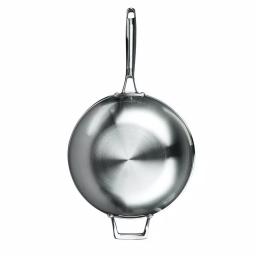 MasterPan 11 in. 3-Ply Stainless Steel Non-Stick Wok with Glass Lid thumbnail 3