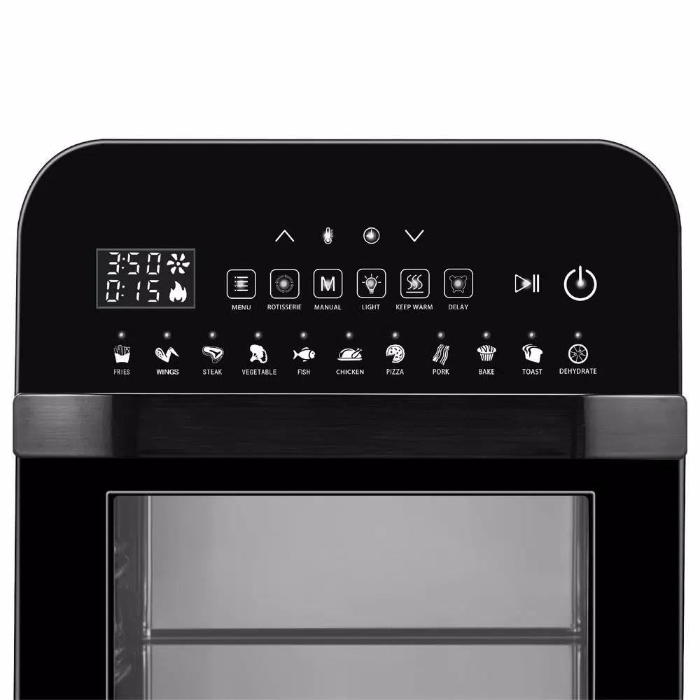 GoWISE USA Go WISE 12.7 Qt. Air Fryer Oven with Rotisserie, Dehydrator & 11 Presets, 1600W, Black