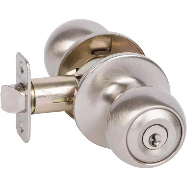Callan Fairfield Classic Style Satin Nickel Round Keyed Entry Door Knob