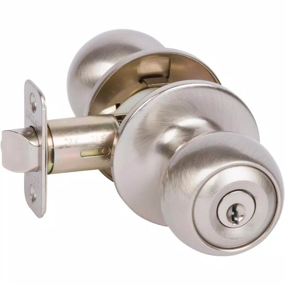 Callan Fairfield Classic Style Satin Nickel Round Keyed Entry Door Knob