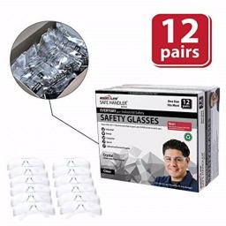 Bison Life Clear Lens Safety Glasses, Polycarbonate Scratch-Resistant Eyewear (Pack of 12) thumbnail 9