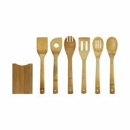 Oceanstar 7-Piece Bamboo Cooking Utensil Set with Holder thumbnail 5