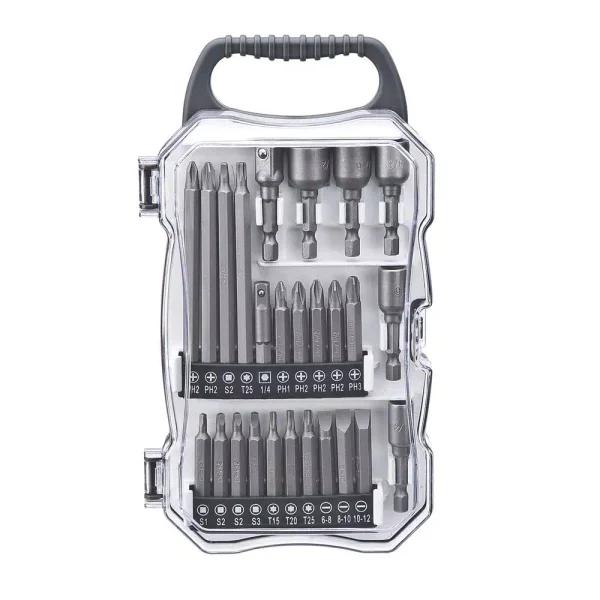 Genesis 26-Piece Impact Grade Driver Bit Set with Durable Carrying Case
