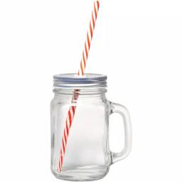 Starfrit Gourmet By Starfrit 12-Piece Glass Mason Jar Mug Set with Lids and Reusable Straws, 16 oz. thumbnail 3