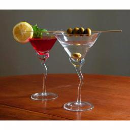 Abigails Martini 13 oz. Glass with Wavy Stem, Set of 4 thumbnail 4