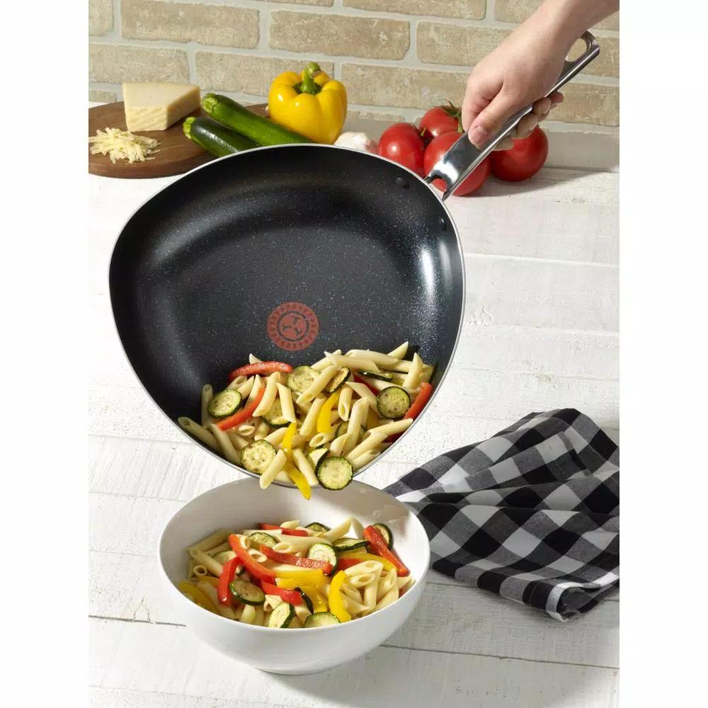 T-fal HeatMaster 4 Qt. Aluminum Nonstick Saute Pan, Gray