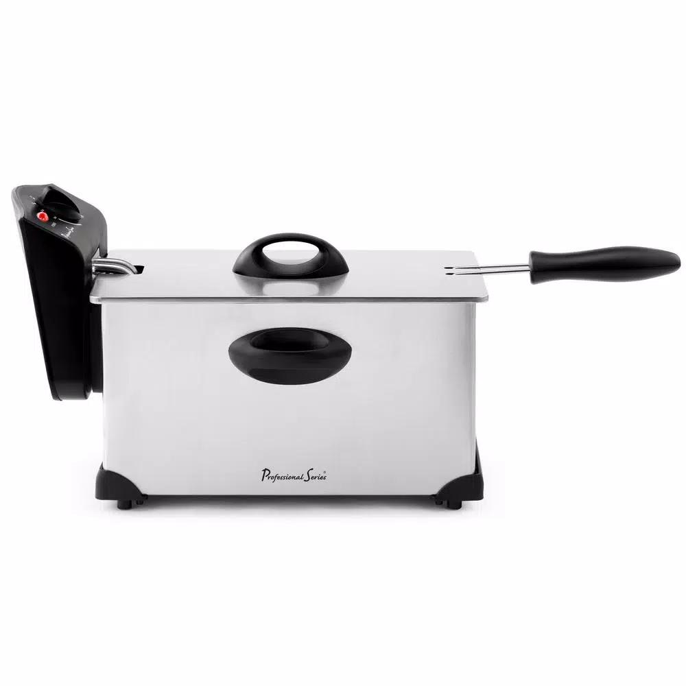 Continental Professional Series 3 QT Stainless Steel Deep Fryer, 1700W Electric