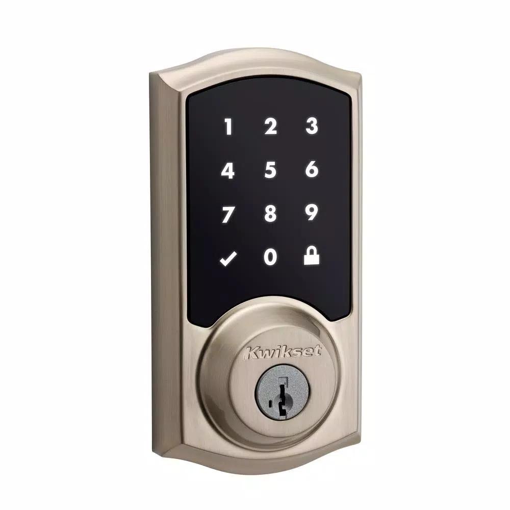 Kwikset SmartCode 916 Z-Wave Smart Deadbolt with SmartKey Security, Satin Nickel