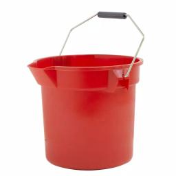 TAFCO PRODUCTS Tafco 3.5 Gal. Red Round Utility ECO Bucket, 14 Qt. Heavy-Duty Commercial Grade, Made from 100% Recycled Water Bottles thumbnail 4
