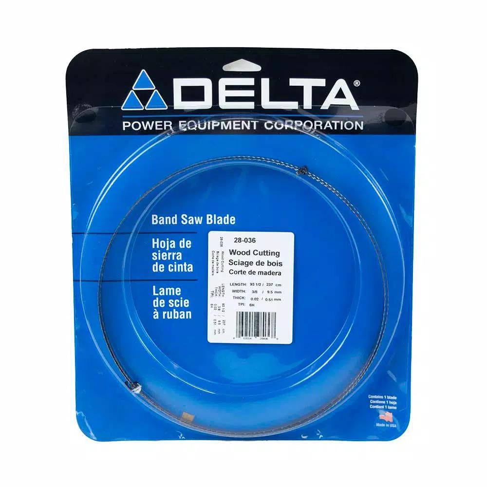 Delta 93-1/2 in. x 3/8 in. 6 TPI High Carbon Steel Band Saw Blade