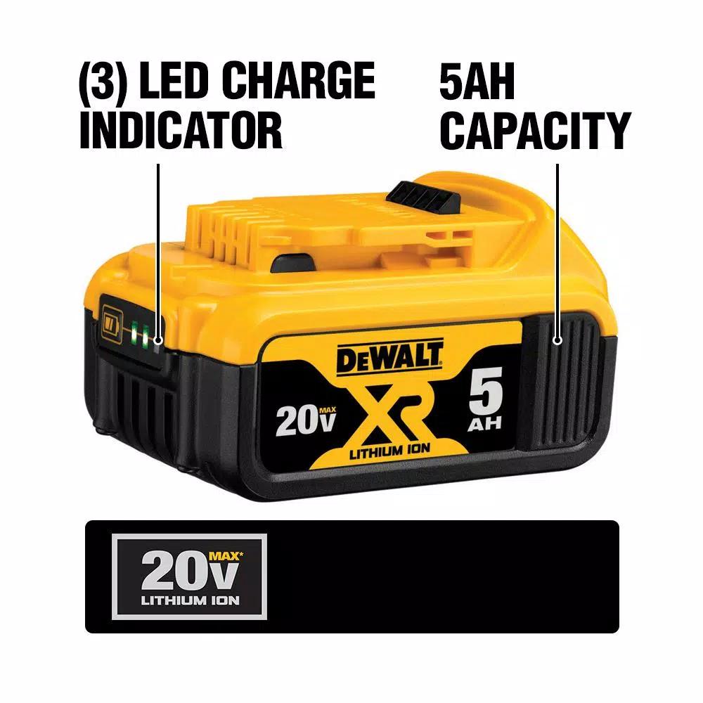 DEWALT 20V MAX XR Brushless Compact Reciprocating Saw Kit with 5.0 Ah Battery