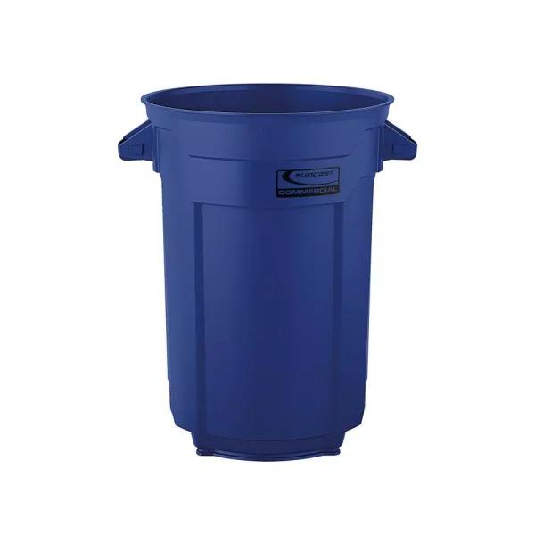 Suncast Commercial Suncast 44 Gallon Commercial Heavy Duty Resin Trash Can, Blue