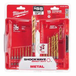 Milwaukee SHOCKWAVE Impact Duty Titanium Drill Bit (15-Pc) & Steel Driver Bit (45-Pc) Set thumbnail 6