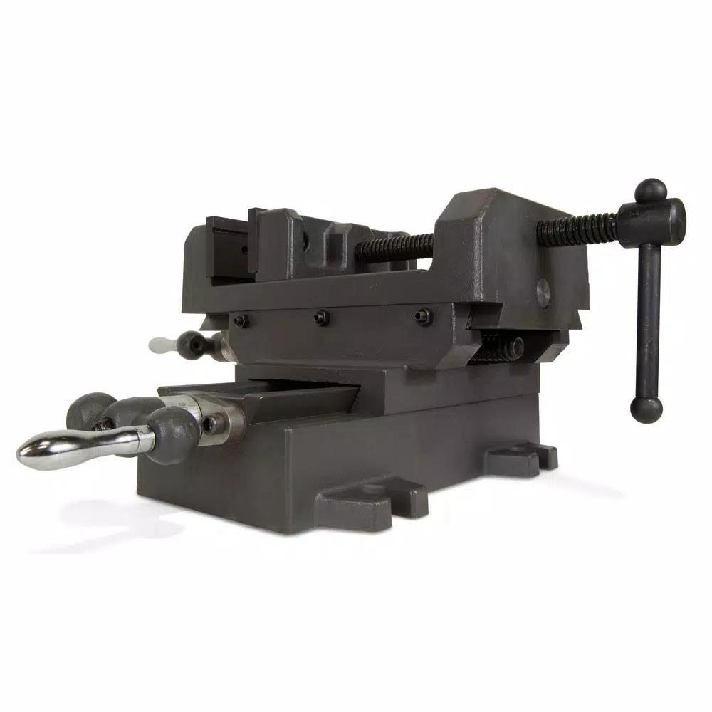 WEN 6-1/8 in. Compound Cross Slide Benchtop Vise, Heavy Duty Cast Iron