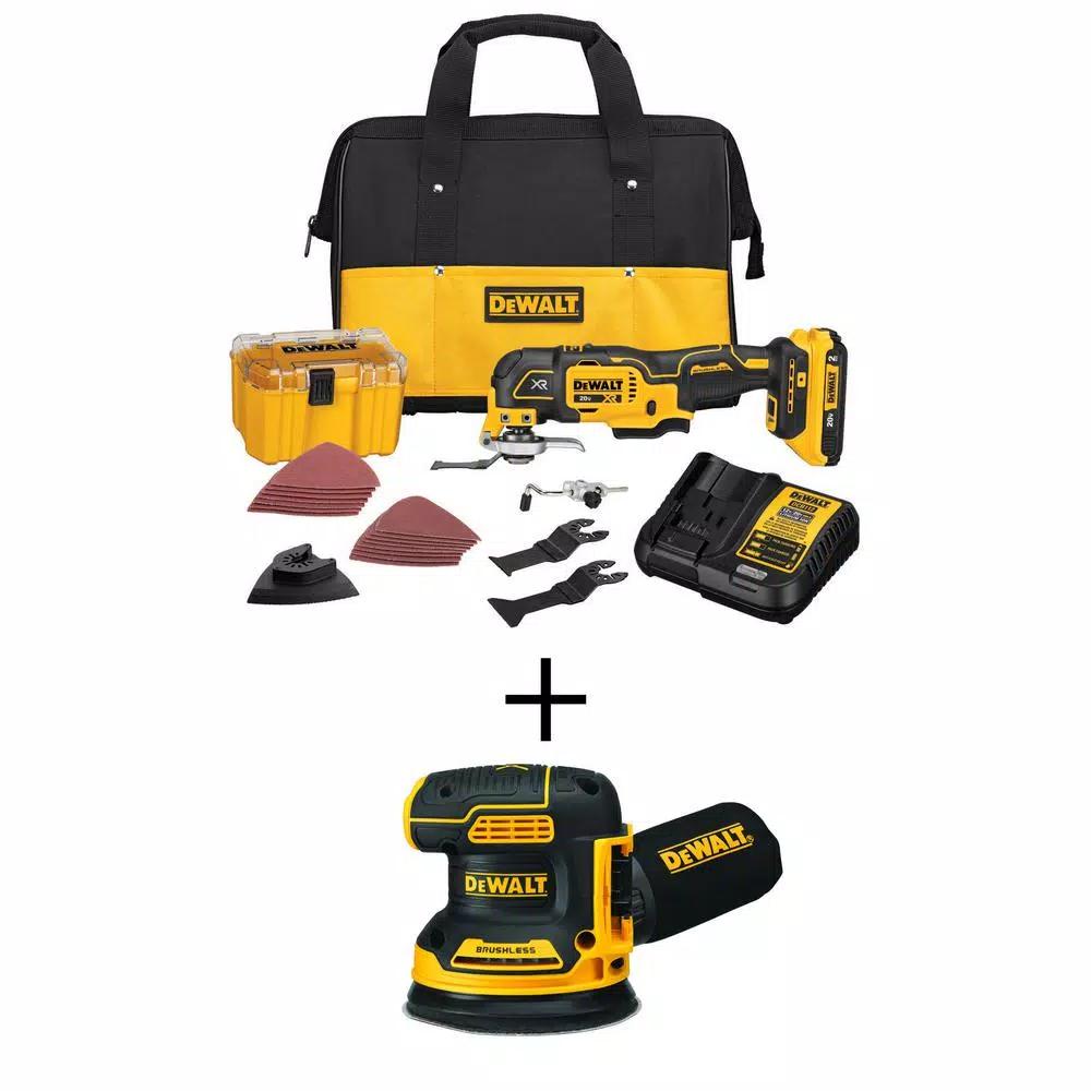 DEWALT 20V MAX XR Brushless 3-Speed Oscillating Multi-Tool & 5 in. Random Orbital Sander Kit
