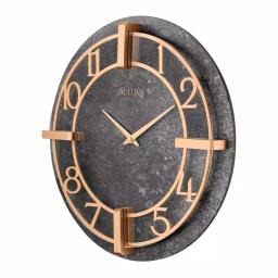 Bulova Gotham 15.5 in. Round Wall Clock with Granite Tone Finish and Quartz Movement thumbnail 2