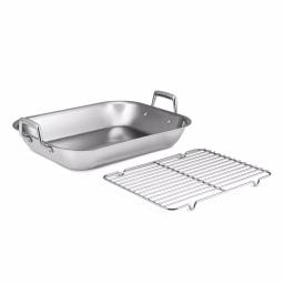 Tramontina Gourmet Prima 10 Qt. Stainless Steel Roasting Pan with Basting Rack thumbnail 1